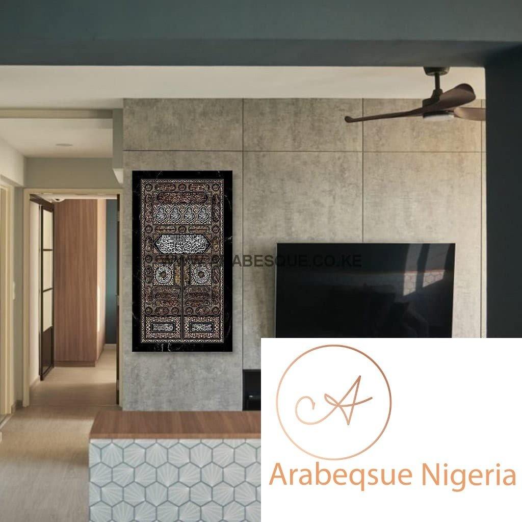 Kaaba Sitarah Inspired Gold White - Arabesque Nigeria-Buy Islamic Art Nigeria