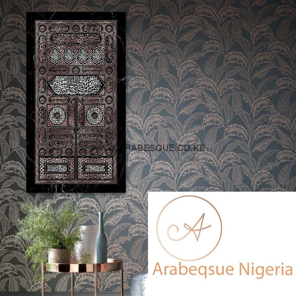 Kaaba Sitarah Inspired Rose Gold White - Arabesque Nigeria-Buy Islamic Art Nigeria