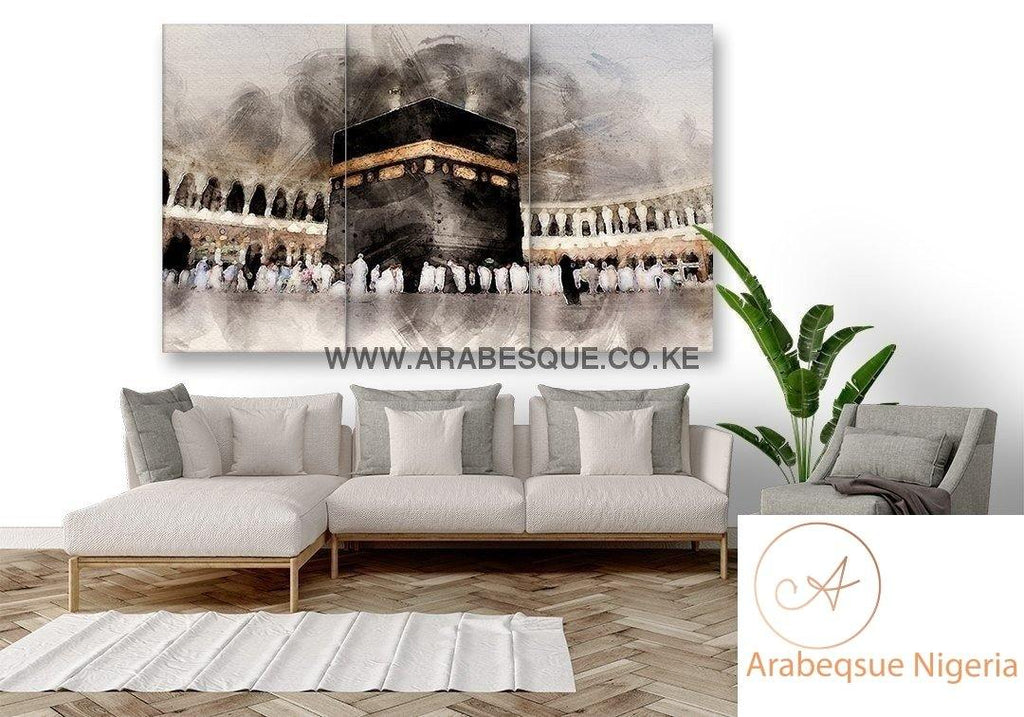 The Great Mosque Of Mecca Al Masjid Al Aram Digital Painting - Arabesque Nigeria-Buy Islamic Art Nigeria