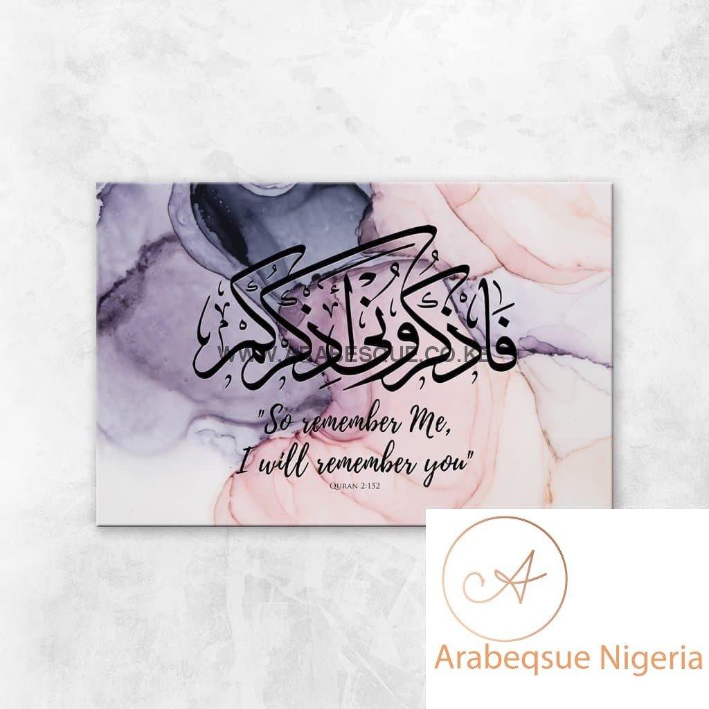 Al Baqarah 1 152 So Remember Me And I Will Remember You Ethereal Texture V71 - Arabesque Nigeria-Buy Islamic Art Nigeria