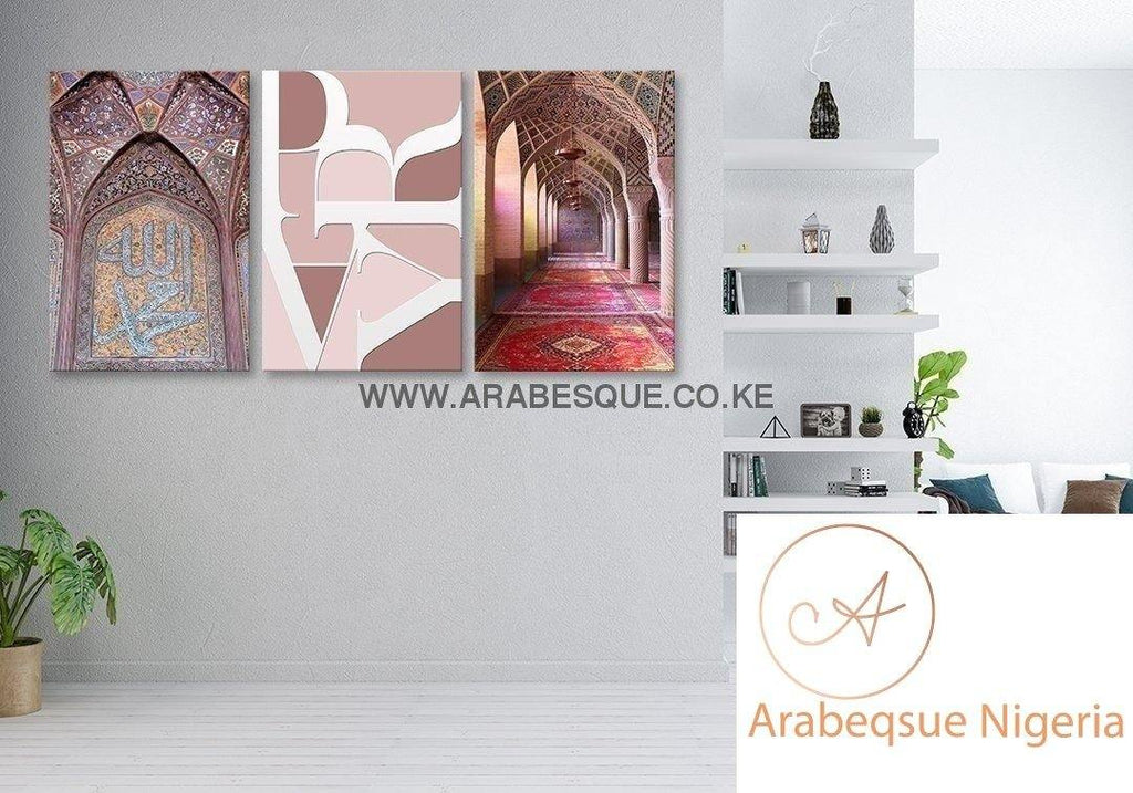 Pray Series Set Nasir Al Mulk Mosque Canvas Set - Arabesque Nigeria-Buy Islamic Art Nigeria