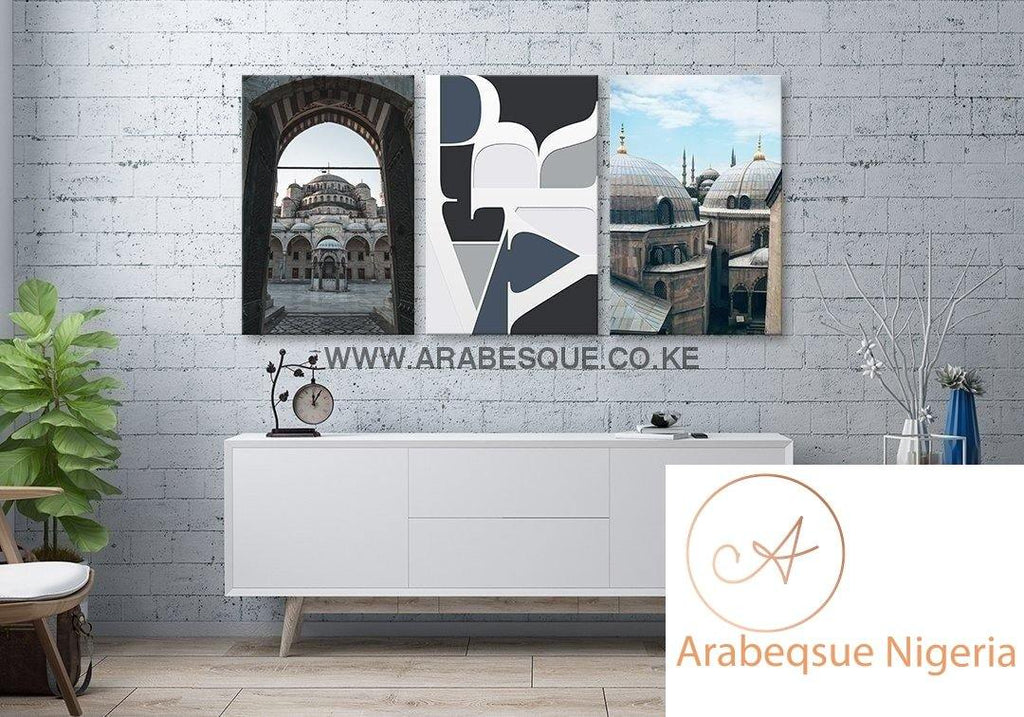 Pray Series Set Hagia Sophia Mosque Museum Canvas Set - Arabesque Nigeria-Buy Islamic Art Nigeria