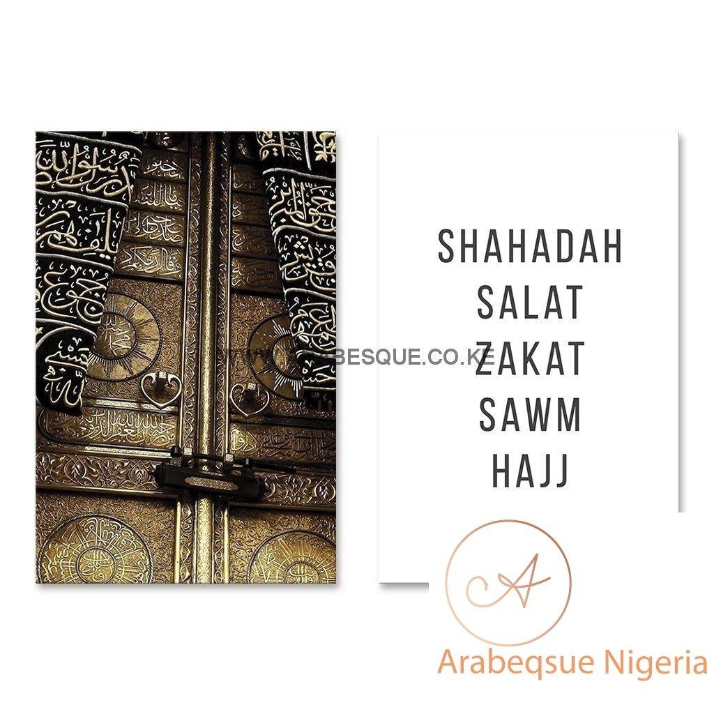 Reminder Series Set 5 Pillars Of Islam Kiswah - Arabesque Nigeria-Buy Islamic Art Nigeria