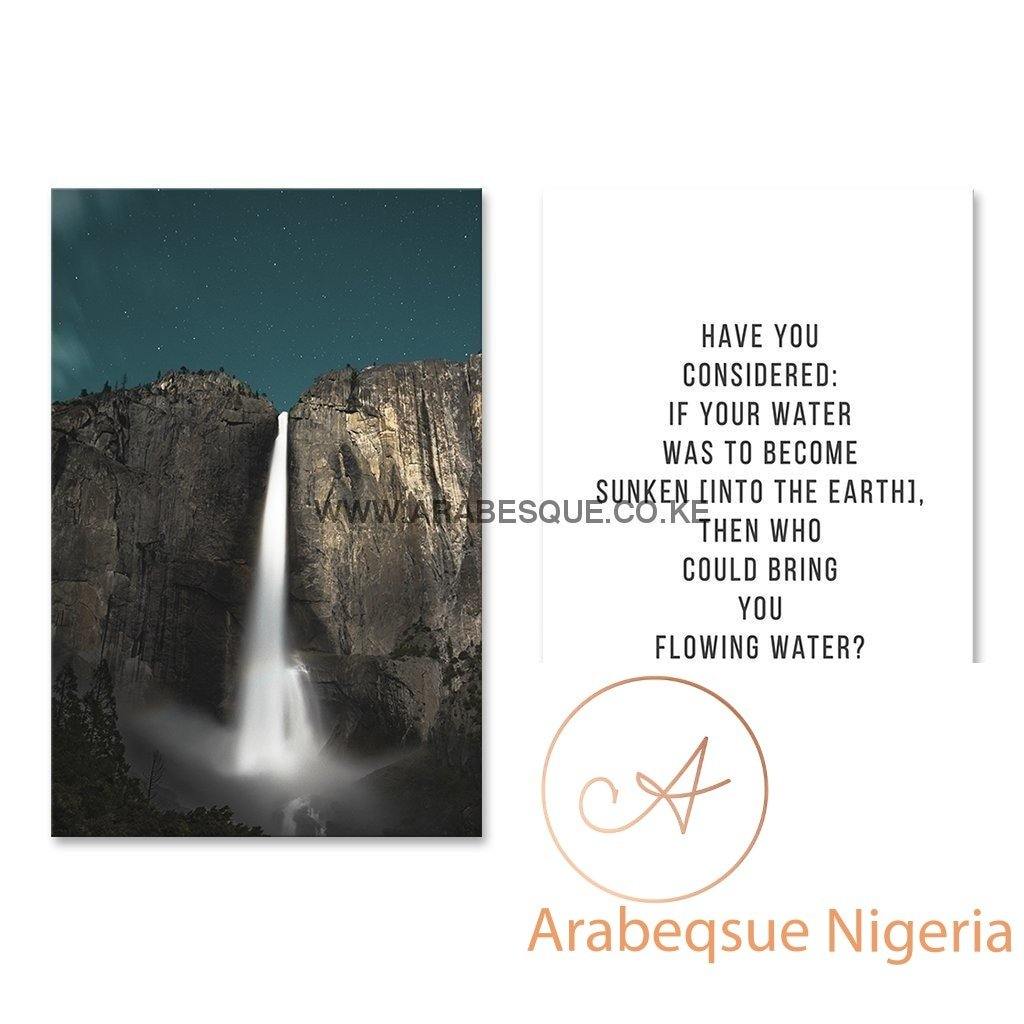 Reminder Series Set Surah Al Mulk 67 30 Yosemite Falls - Arabesque Nigeria-Buy Islamic Art Nigeria