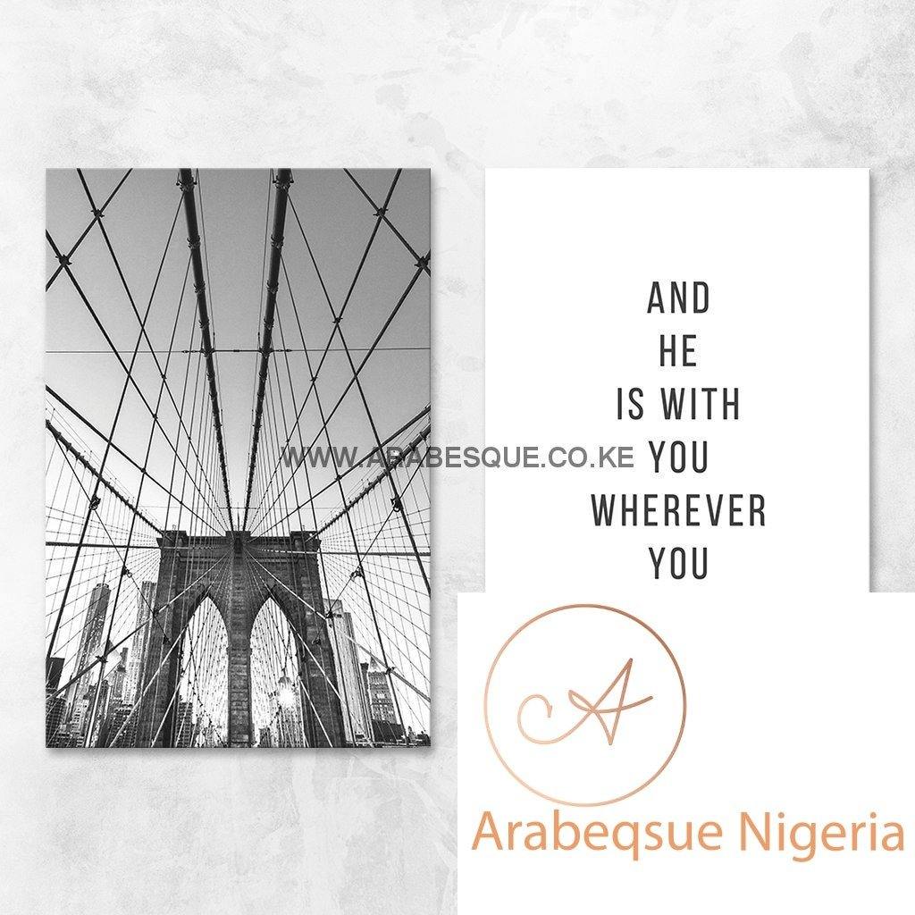 Reminder Series Set Surah Al Hadid 57 4 Brooklyn Bridge - Arabesque Nigeria-Buy Islamic Art Nigeria