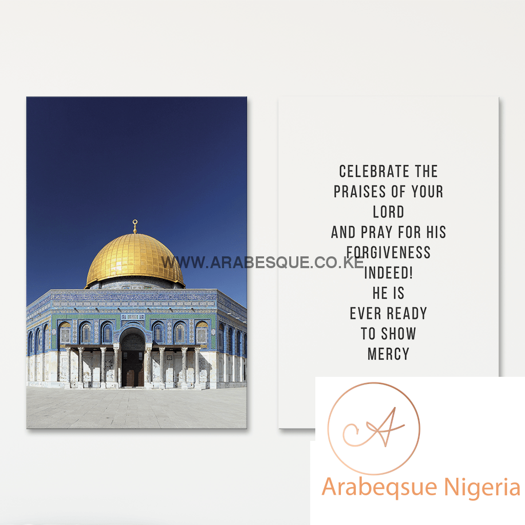 Reminder Series Set Surah An Nasr 110 03 Qubbat Al Sakhra Dome Of The Rock - Arabesque Nigeria-Buy Islamic Art Nigeria