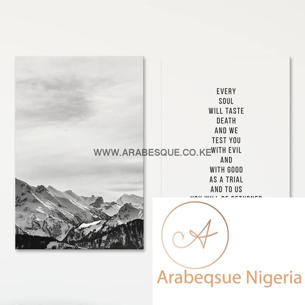 Reminder Series Set Surah Al Anbiya 21 35 Mountain Mist - Arabesque Nigeria-Buy Islamic Art Nigeria